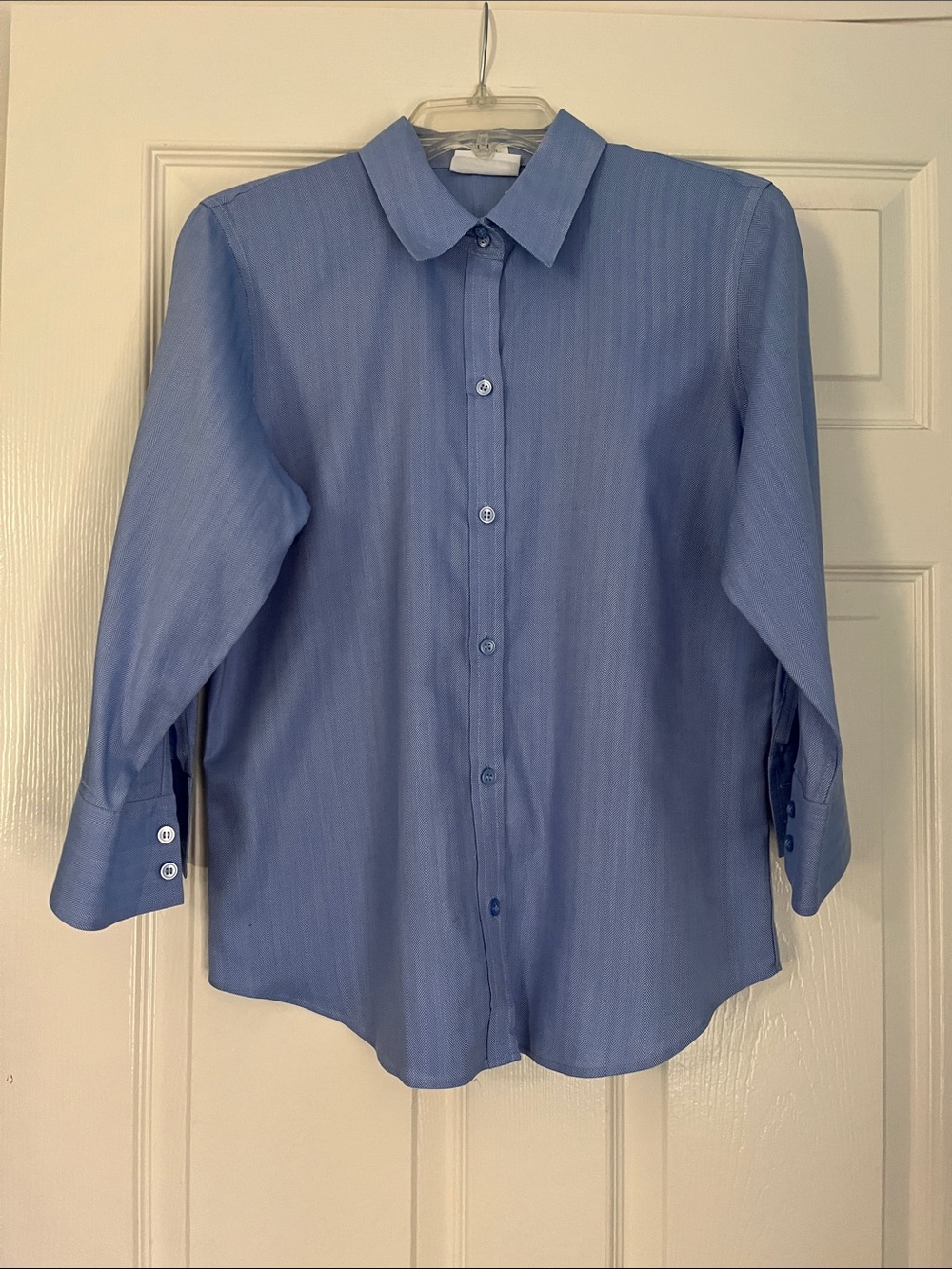 Liz Claiborne Blue Herringbone Shirt